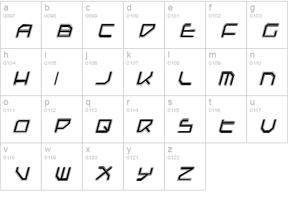 Federapolis College Italic lowercase a-z preview
