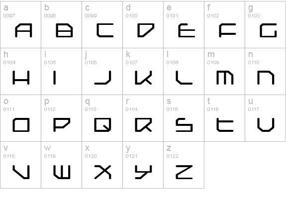 Federapolis Expanded lowercase a-z preview