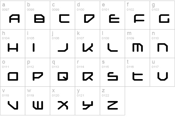 Federapolis Expanded Bold lowercase a-z preview
