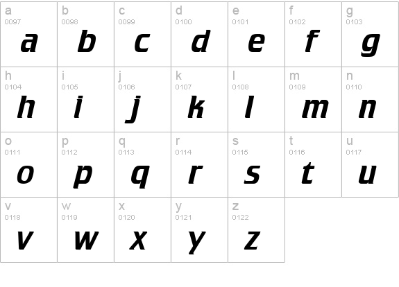 Federation Crille lowercase a-z preview