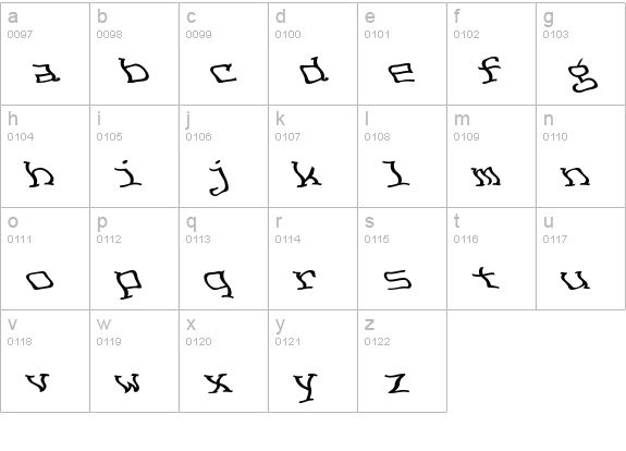FeggoliteDancing lowercase a-z preview