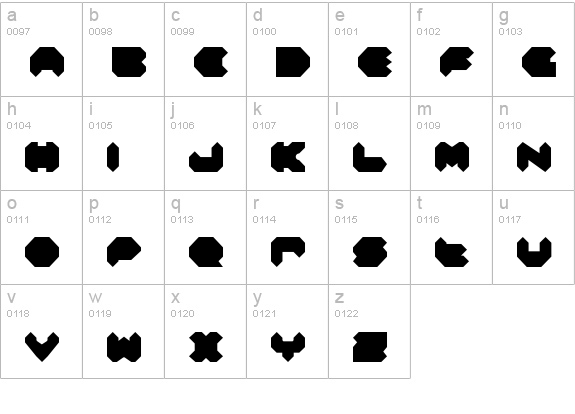 Feldercarb lowercase a-z preview