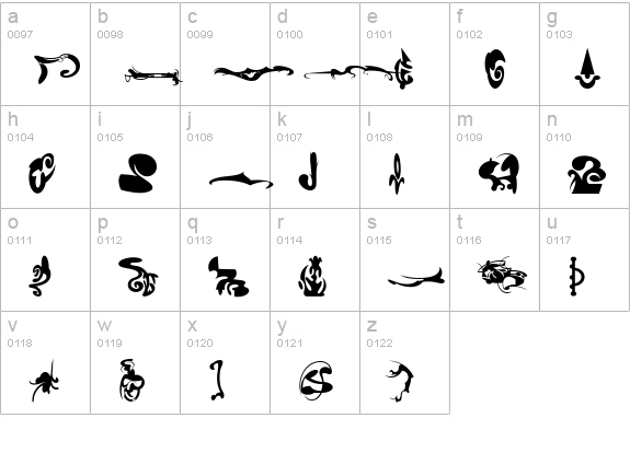 FellaPartsToo lowercase a-z preview