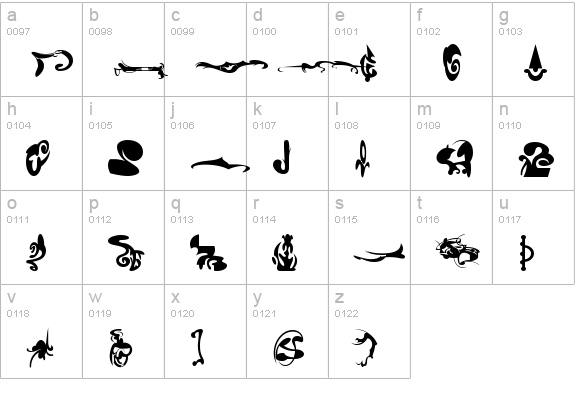 FellaToo Regular lowercase a-z preview