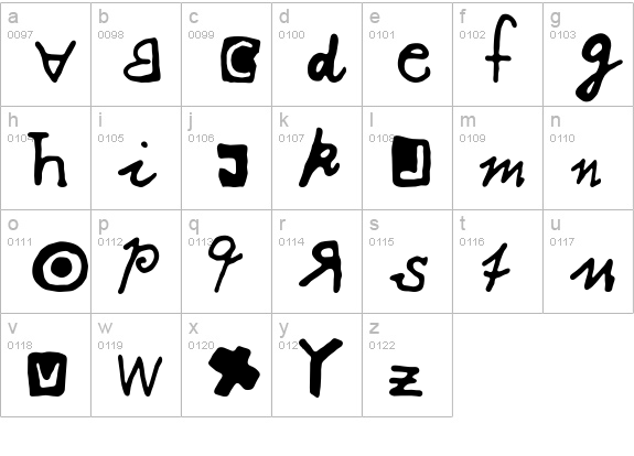 felu lowercase a-z preview