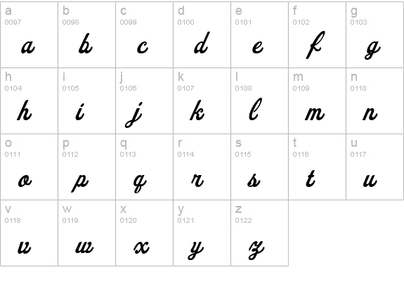 FenwayParkJF lowercase a-z preview