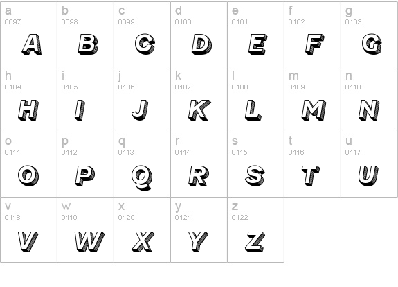 Fenwick Olden lowercase a-z preview