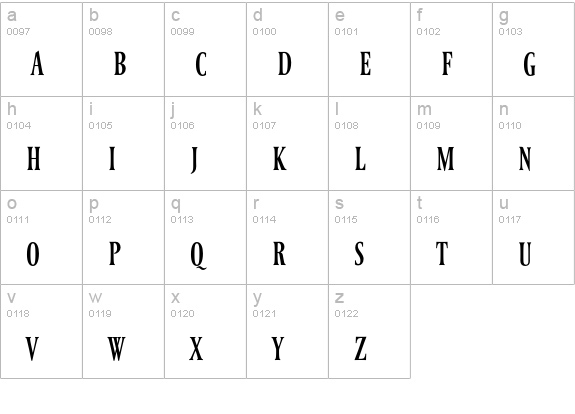 Ferrum lowercase a-z preview