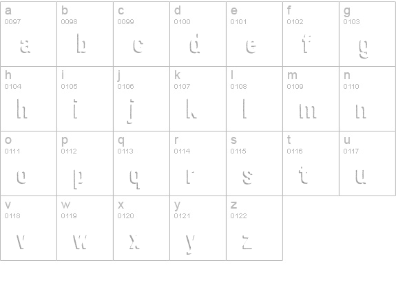 Festivo LC L Lines lowercase a-z preview