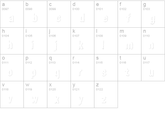 Festivo LC Dots lowercase a-z preview