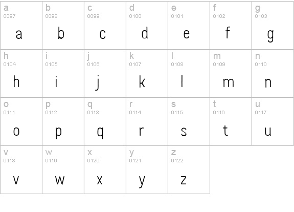 Festivo LC Mini lowercase a-z preview