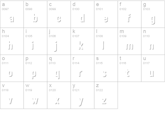 Festivo LC R Lines lowercase a-z preview