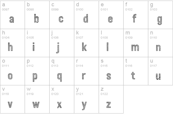 Festivo LC Sketch2 lowercase a-z preview