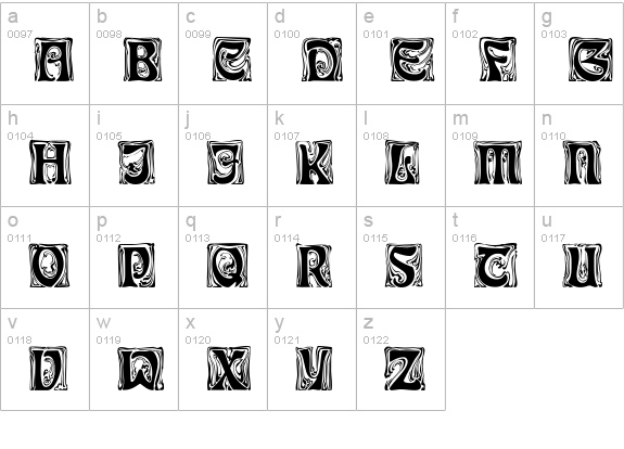 FestoonCapsSSK lowercase a-z preview