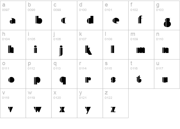 Feuilleton lowercase a-z preview
