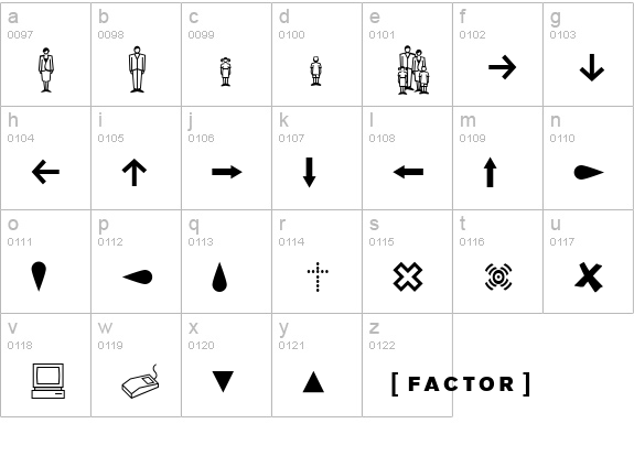 FFDingbests lowercase a-z preview