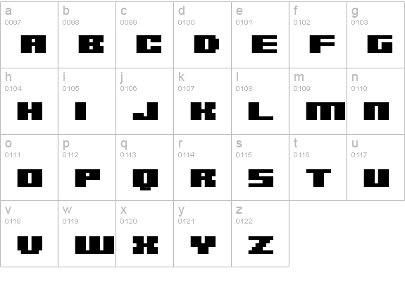 FFF Access Extended lowercase a-z preview