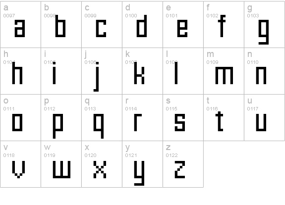 FFF Alaska lowercase a-z preview