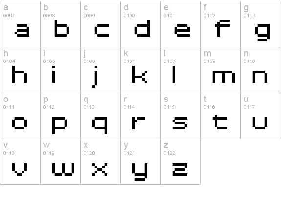 FFF Dreamer Extended lowercase a-z preview