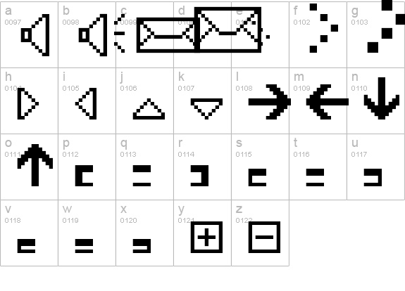 FFF Extras 2 lowercase a-z preview