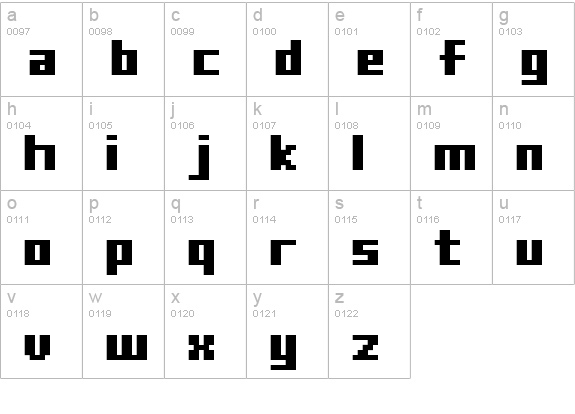 FFF Freedom  lowercase a-z preview