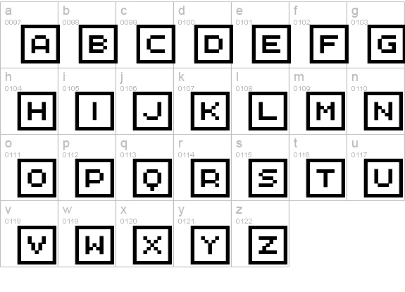 FFF Interface03 lowercase a-z preview