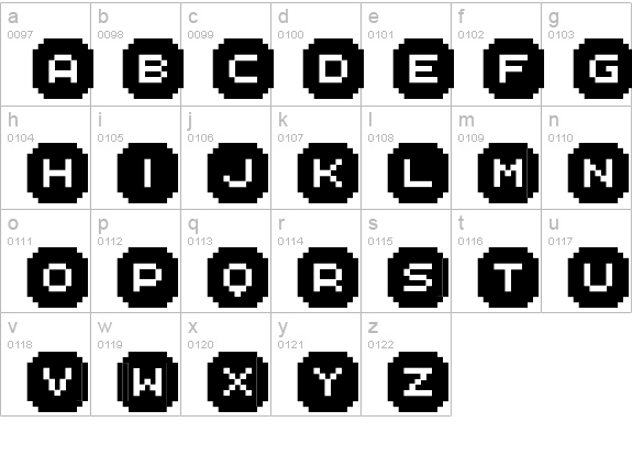 FFF Interface06 lowercase a-z preview