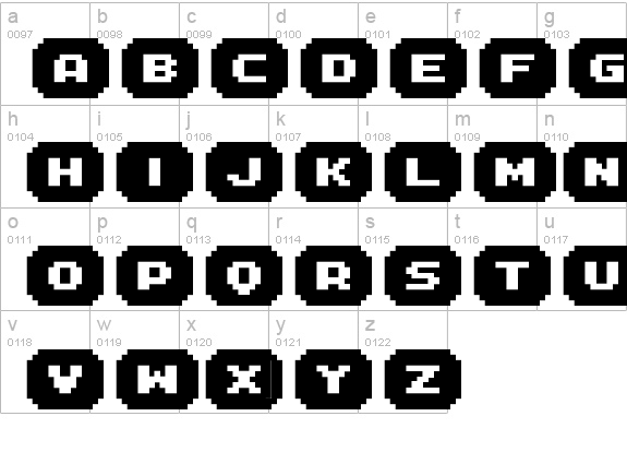 FFF Interface06b lowercase a-z preview