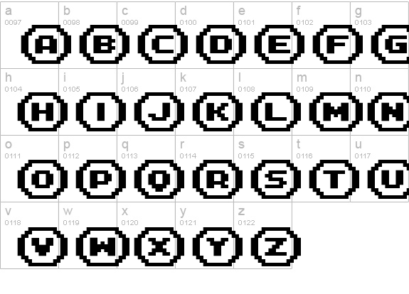 FFF Interface07b lowercase a-z preview