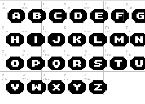 FFF Interface08b lowercase a-z preview