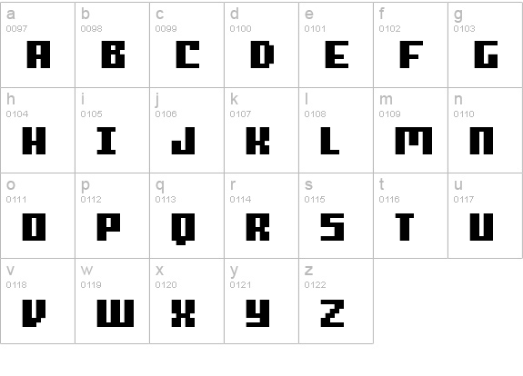 FFF Manager Bold lowercase a-z preview