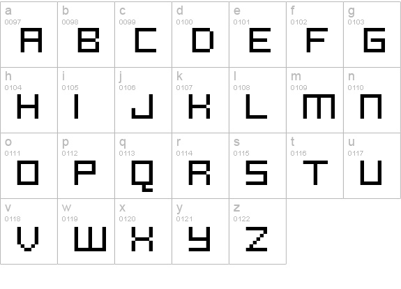 FFF Reaction lowercase a-z preview