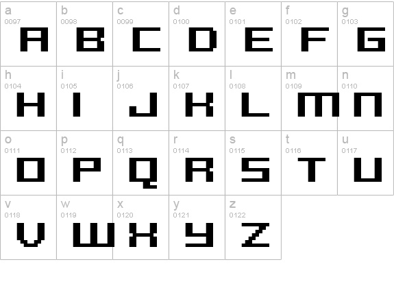 FFF Reaction Bold Extended lowercase a-z preview