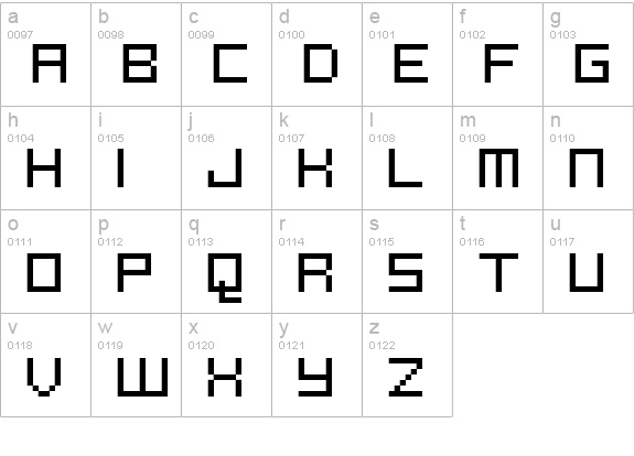 FFF Reaction Condensed lowercase a-z preview