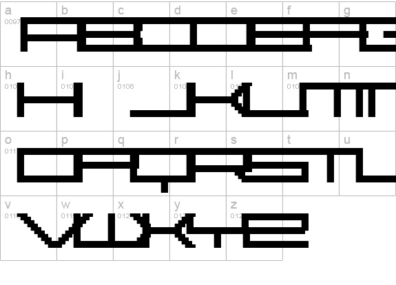FFF Sailor lowercase a-z preview