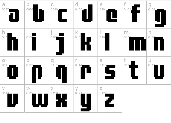 FFF Spacedust lowercase a-z preview