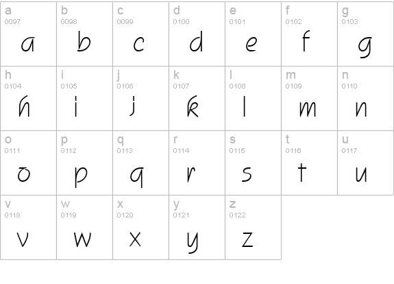 FFX Casual lowercase a-z preview