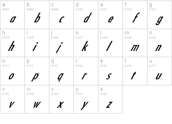 FFX Logo lowercase a-z preview