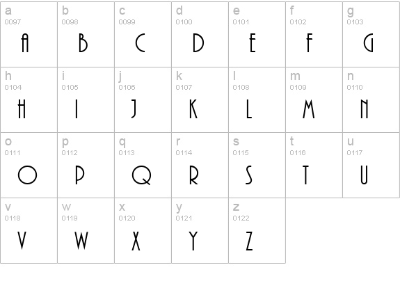 FFX Marquee lowercase a-z preview