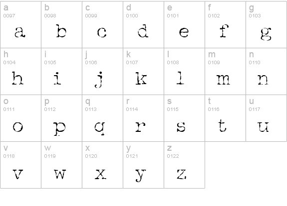 FifthCopySSK Regular lowercase a-z preview