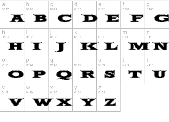 FiftyTwoLetters lowercase a-z preview