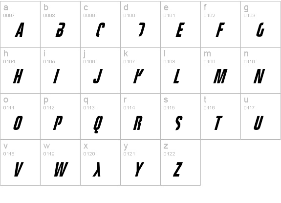 Fight This lowercase a-z preview