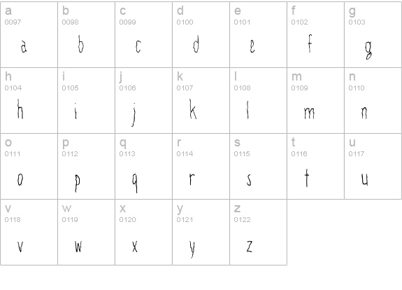 Filamental lowercase a-z preview