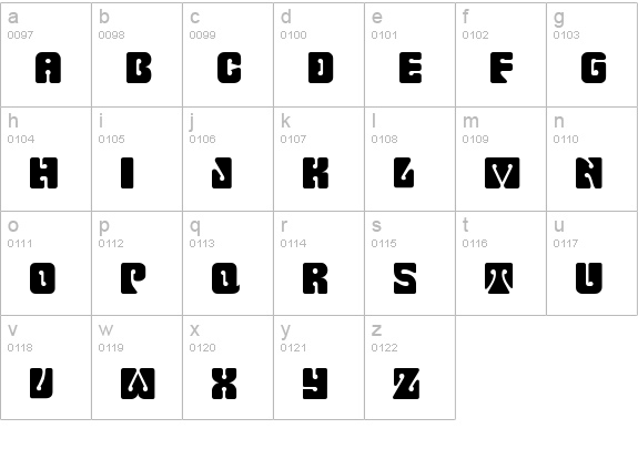 Fillmore Regular lowercase a-z preview