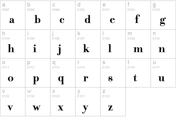 FilosofiaBold Bold lowercase a-z preview
