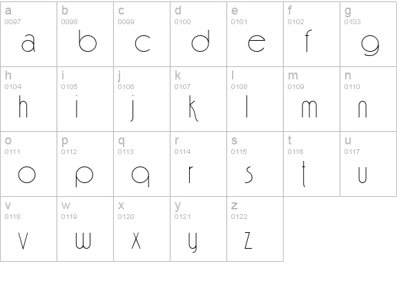 Fina Regular lowercase a-z preview