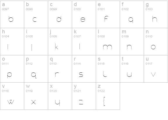 FineLine lowercase a-z preview