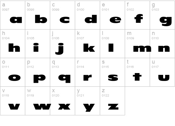 Finesse lowercase a-z preview