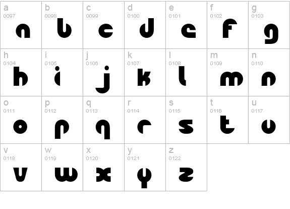 Fingerpop lowercase a-z preview