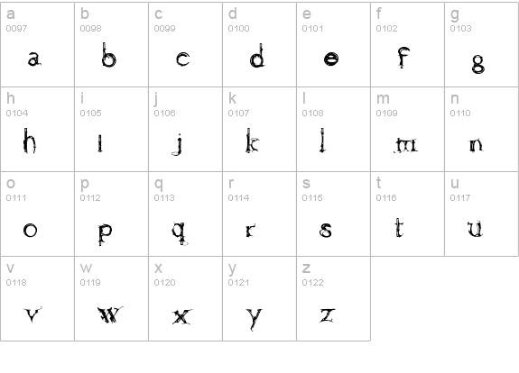 Finial-RegularA lowercase a-z preview